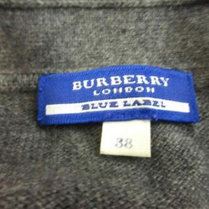 BURBERRY LONDON ニット セーター ウール混 カシミヤ混 パフスリーブ 38 グレー 半袖 ラウンドネック /YU GY99