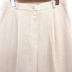 LANVIN SPORT ストライプ スラックス センタープレス パンツ ウール混 42 ライトベージュ /FT ECC003
