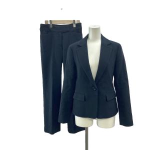 スーツ ジャケット パンツ スラックス M ネイビー 紺 無地 テーラードカラー 長袖 フルレングス /PP