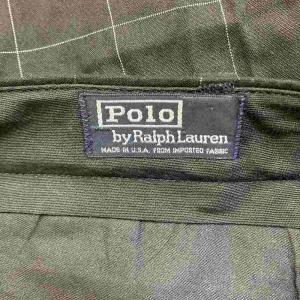 Polo by Ralph Lauren パンツ スラックス 35 黒 ブラック チェック柄 フルレングス /PP ECC003
