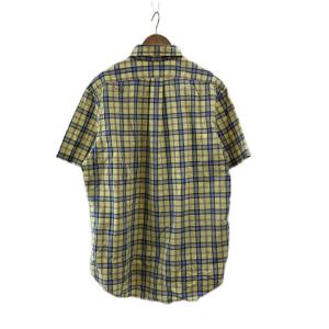 RALPH LAUREN シャツ L 黄 イエロー マルチカラー チェック柄 ボタンダウンカラー 半袖 /PP ECC003