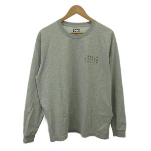 HELLY HANSEN Tシャツ L グレー 長袖 クルーネック ロゴプリント バックデザイン カットソー /PP ECC003