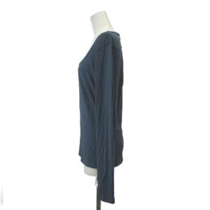 MAX MARA WEEKEND LINE カットソー L 青 ブルー 無地 Uネック 長袖 /NP GY99
