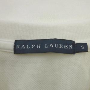 RALPH LAUREN ポロシャツ 半袖 ロゴ ビッグポニー 刺繍 S 白 ホワイト /XZ GY99