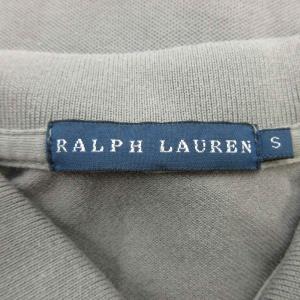 RALPH LAUREN ポロシャツ 半袖 ロゴ 刺繍 S グレー /XZ GY99