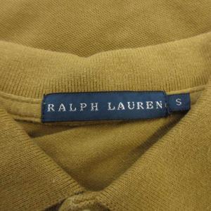 RALPH LAUREN ポロシャツ 半袖 ロゴ ビッグポニー 刺繍 S 茶色 ブラウン /XZ GY99