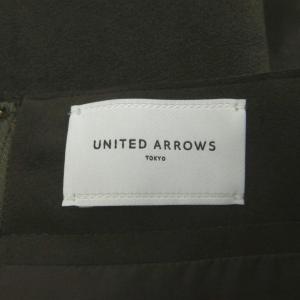 UNITED ARROWS スカート L カーキ 無地 タイトシルエット 膝丈 /NP GY99