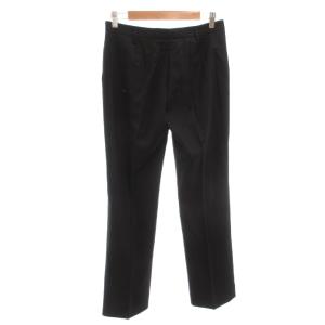 PRADA パンツ スラックス ストレート ウール 42 黒 ブラック /FF GY62