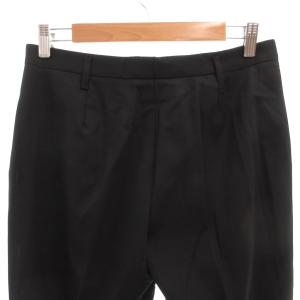 PRADA パンツ スラックス ストレート ウール 42 黒 ブラック /FF GY62