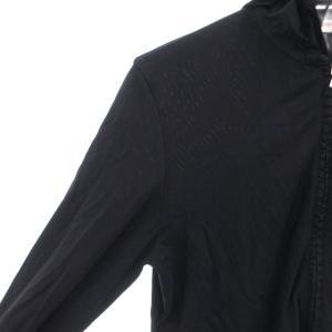 PRADA SPORT ジップアップパーカー フーディ ロゴ 短丈 ショート 切替 M 紺 ネイビー /FF GY62