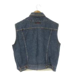 KATHARINE HAMNETT ジージャン デニムジャケット M 青 ブルー インディゴ ノースリーブ レギュラーカラー ボタン留め /CK7