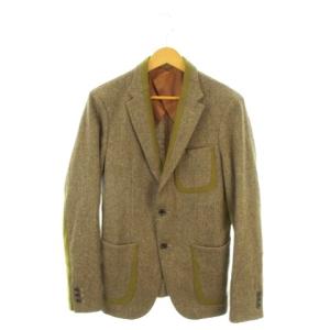 THE SHOP TK MIXPICE スーツ セットアップ ジャケット パンツ ツイード M 茶 ブラウン 背抜き 切替 /MN1 ECB003