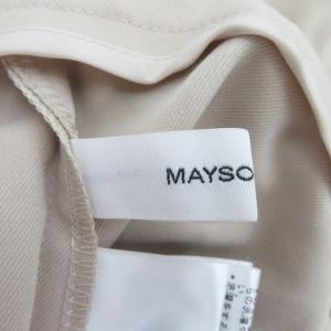 MAYSON GREY スラックスパンツ ストレートパンツ ロング丈 2 M ライトベージュ 無地 /SY70 ECB003