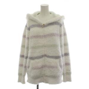 gelato pique セットアップ 上下 ショートパンツ ジャケット ナイトウエア パジャマ F 白 ホワイト ストライプ柄