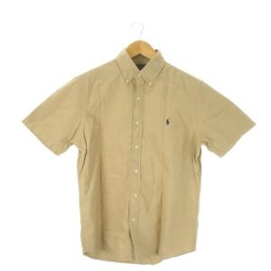 RL UNTUCKED FIT シャツ M CLASSIC FIT ベージュ 半袖 ボタンダウンカラー