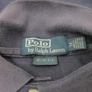 Polo by Ralph Lauren ポロシャツ 鹿の子 M SLIM FIT 紺 ネイビー ポロカラー 半袖 ビッグポニー /MN42 ECD003