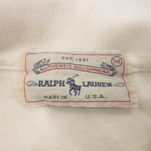 RALPH LAUREN ポロシャツ 鹿の子 M 白 ホワイト 襟付き 半袖 ロゴ刺繍 /MN45 ECD003