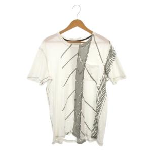 Tシャツ L 白 ホワイト 半袖 ラウンドネック グラフィックプリント /AH38 ECD003