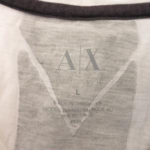 A/X ARMANI EXCHANGE Tシャツ L 白 ホワイト 半袖 ラウンドネック グラフィックプリント /AH38 ECD003