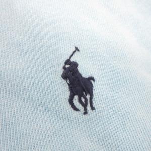 POLO RALPH LAUREN Tシャツ ロンT トレーナー M 水色 青 ブルー 長袖 ラウンドネック ロゴ刺繍 /AH36 ECD003
