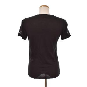 MONCLER Tシャツ 半袖 スパンコール S 黒 ブラック ECD003