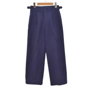 ワイドパンツ スラックス 1 紺 ネイビー ECD003