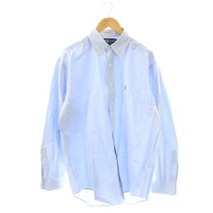 ボタンダウンシャツ 長袖 16-34 ブルー /ES ECD003
