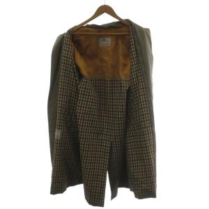 Aquascutum ステンカラーコート カーキ 長袖 比翼仕立て ロング丈 D-0S-808 /GG ECD003
