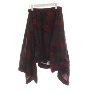 Vivienne Westwood RED LABEL フレアスカート チェック柄 変形 3 パープル レッド 42001M