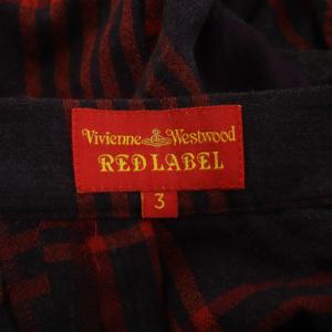 Vivienne Westwood RED LABEL フレアスカート チェック柄 変形 3 パープル レッド 42001M