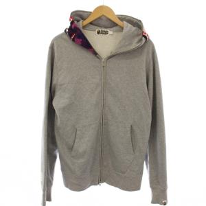 A BATHING APE Giant Shark Purple Camo Full Zip Hoodie