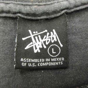 STUSSY Tシャツ L ダークグレー グラフィックプリント クルーネック 半袖 /NP ECD003