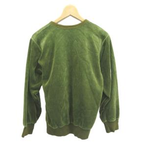 SONIA RYKIEL トレーナー カーキ 長袖 ラウンドネック ベルベット調 /NP ECD003