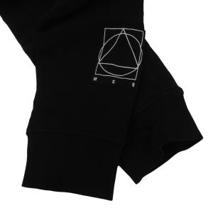 McQ Alexander McQueen トレーナー S 黒 ブラック クルーネック 長袖 幾何学模様プリント /GG ECD003