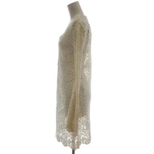 DIANE von FURSTENBERG Zaritaレースドレス ワンピース 0 アイボリー レース ひざ下丈 404-148186 /GG ECD003