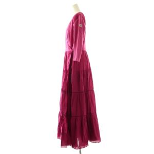 BORDERS at BALCONY ワンピース ロング 七分袖 36 ピンク /HK ECD003