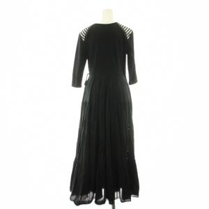 BORDERS at BALCONY BALLERINA MAXI DRESS ワンピース ティアード フレア ロング マキシ 七分袖 カシュクール