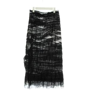 Jean Paul GAULTIER FEMME フレアスカート シアー 40 ブラック