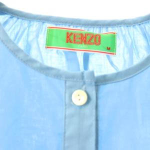 KENZO シャツワンピース M 水色 ライトブルー 長袖 ワンカラー マキシ ロング 無地 タグ付き /BB ECD003