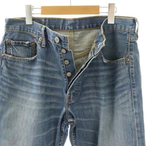 Levi's デニムパンツ ワイドテーパード ボタンフライ W34 L32 ブルー