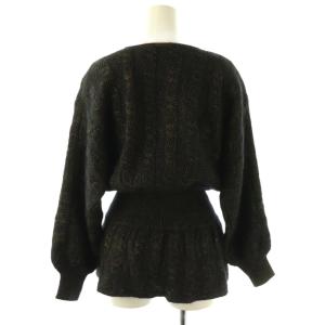 Christian Dior カーディガン ニット ペプラム M ブラック ベージュ /ES ECD003