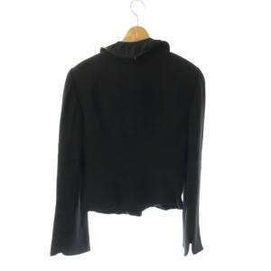 ARMANI COLLEZIONI ジャケット アウター 総裏地 ワンカラー シルク 38 黒 ブラック /BB ECD003