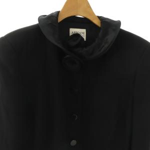 ARMANI COLLEZIONI ジャケット アウター 総裏地 ワンカラー シルク 38 黒 ブラック /BB ECD003