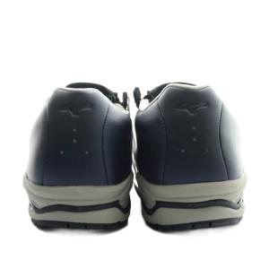 MIZUNO ローカットスニーカー シューズ 厚底 フェイクレザー ワンカラー 23cm 紺 ネイビー タグ付き /BB