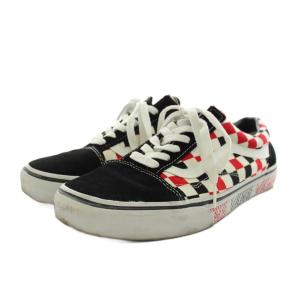VANS オールドスクール スニーカー シューズ US8.5 26.5cm 黒 ブラック 赤 レッド 526604-0005