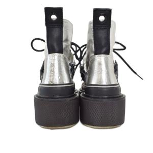 DIESEL H-SCIROCCO 超厚底アンクルブーツ スニーカー 23cm シルバー ECE004