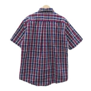 Brooks Brothers カジュアルシャツ M 青 ブルー 赤 レッド チェック柄 半袖 /MA20 ECE004