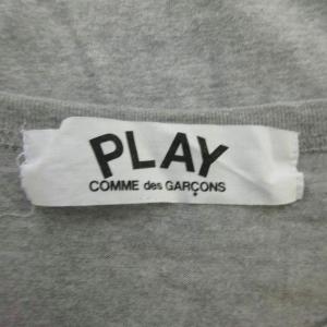 PLAY Comme des Garçons Tシャツ M グレー 半袖 ラウンドネック ロゴプリント /NP ECE004