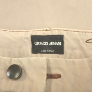 GIORGIO ARMANI パンツ  チノパン 32 イタリア製 サーモンベージュ 無地 フルレングス ストレートレッグ /AY ECE004