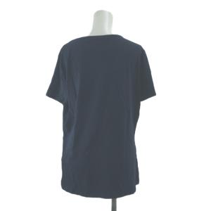 SPORTMAX CODE タグ付き Tシャツ XL 紺 ネイビー スパンコール ハートモチーフ ラウンドネック 半袖 /AY ECE004